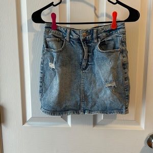 Denim mini skirt